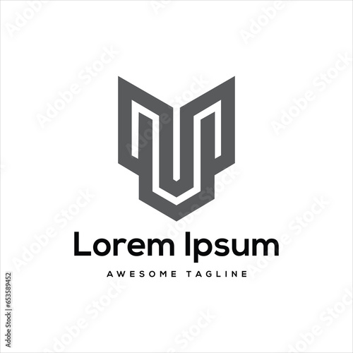 MU Letter Logo Design Free Icon
