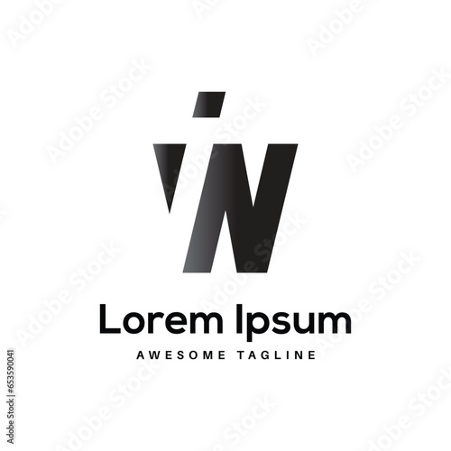 Obraz na plátně IW Letter Logo Design Free Icon