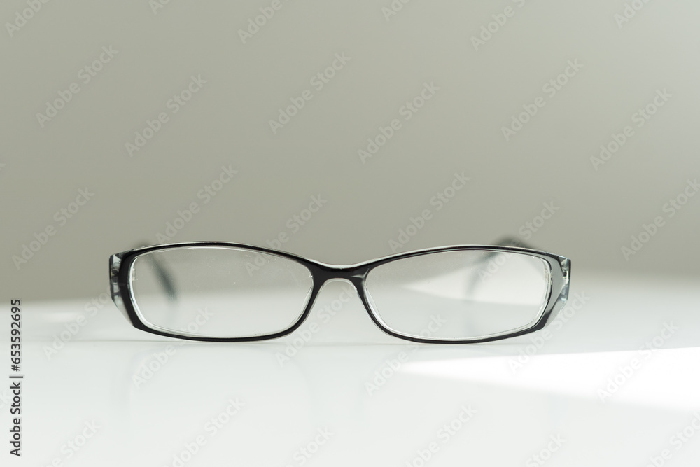 Glasses on a white background