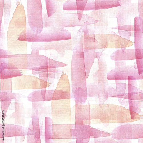 Pink watercolour abstract seamless pattern