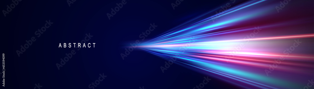 Abstract background of luminous lines. Neon lines. Laser rays. Abstract blue light lines on dark background. Futuristic technology style. Vector illustration road Abstract background of luminous lines. Neon lines. Laser rays. Abstract blue light lines on dark background. Futuristic technology style. Vector illustration road
