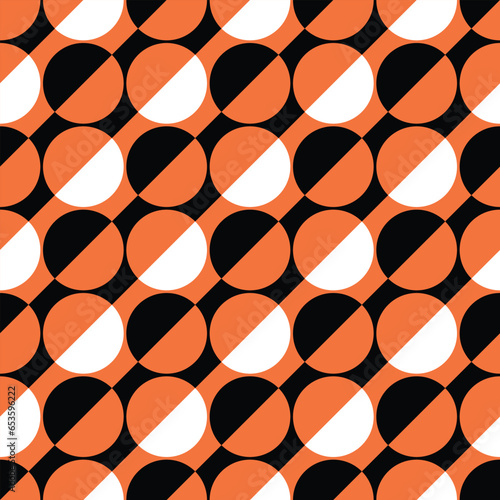 Japanese Diagonal Circle Stripe Vector Seamless Pattern