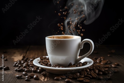 The advantages of caffeine in a hot cup of coffee. Generative AI