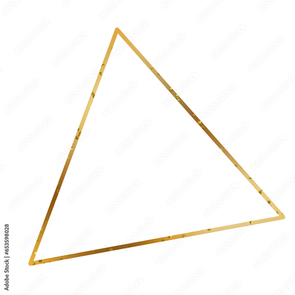 Metallic gold triangle glitter frame Metallic gold triangle glitter frame
