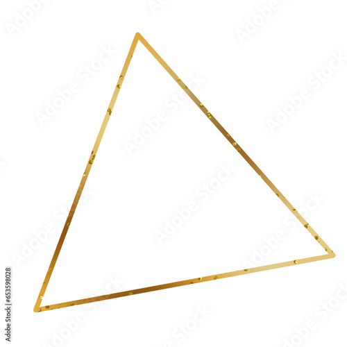 Metallic gold triangle glitter frame