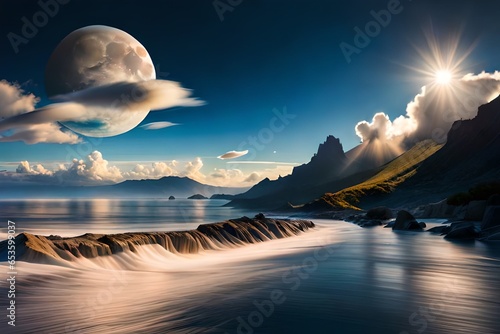 sunrise over the mountains