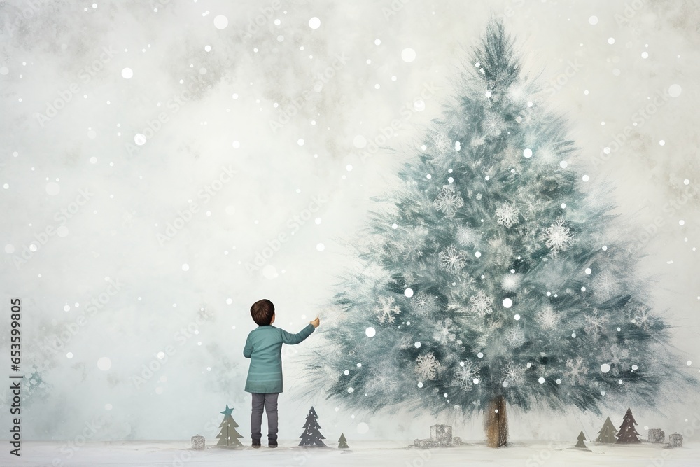 watercolor green fluffy Christmas pine tree. watercolor green fluffy Christmas pine tree.