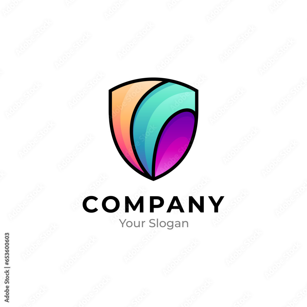 Modern shield logo design Modern shield logo design