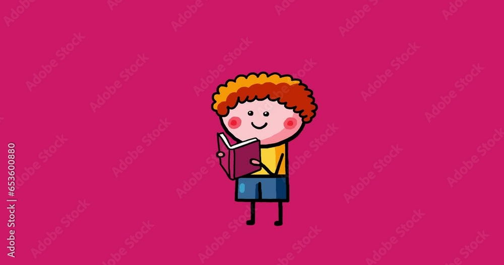 Cartoon kid character animated Peter boy isolated reading. Moving child serie transparent. Useful content presenter no background.
Cartoon kid character animated Peter boy isolated reading. Moving child serie transparent. Useful content presenter no background.