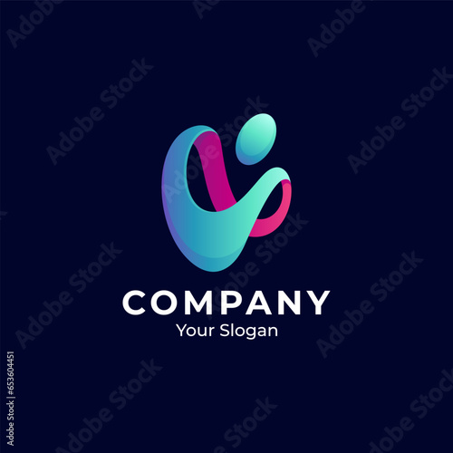 People logo template, Health care logo icon
