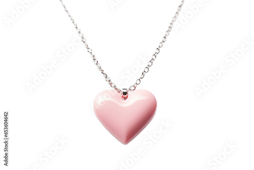 Delicate Heart-Shaped Locket Isolated on Transparent Background.