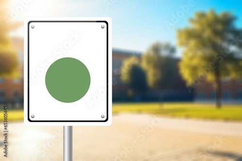 ULEZ Ultra Zone green street sign, AI generated image photo