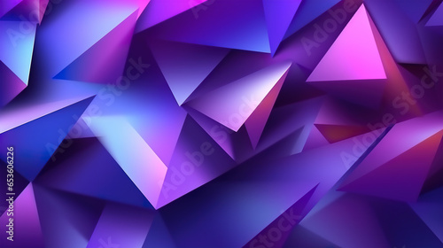 3d Triangles, abstract background. Purple gradient design wallpaper. 