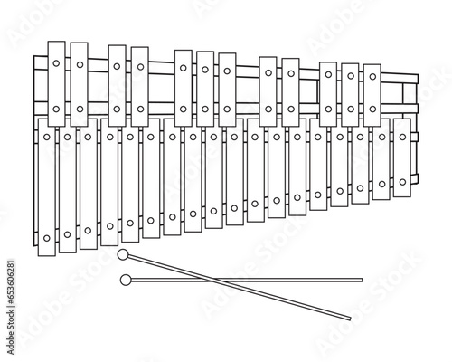 bellyra music instruments line vector illustration photo