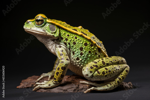 Beautiful green toad closeup