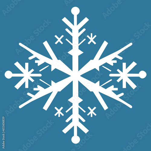 snowflake on blue background