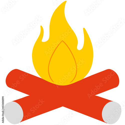 fire campfire vector illustration 
