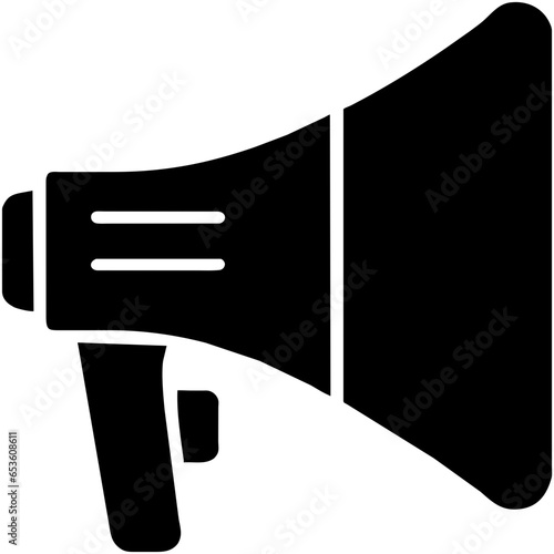 Amplify message. Loudspeaker icon. Sound alert. Bullhorn symbol. Voice of authority. Megaphone design. Broadcasting impact. Speaker illustration