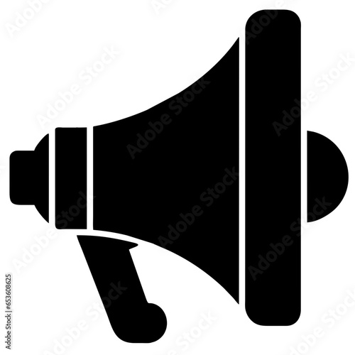 Amplify message. Loudspeaker icon. Sound alert. Bullhorn symbol. Voice of authority. Megaphone design. Broadcasting impact. Speaker illustration