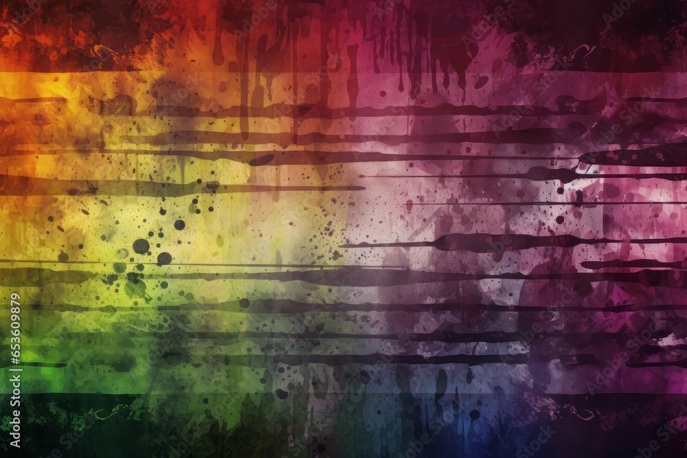 A vibrant, paint-splattered multicolored background