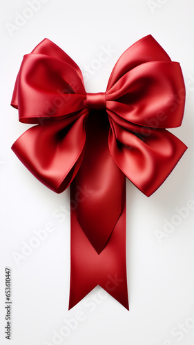 red bow isolated on white