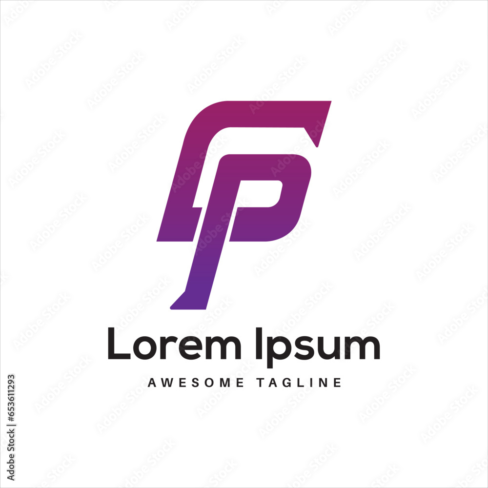 GP Letter Logo Design Free Icon GP Letter Logo Design Free Icon