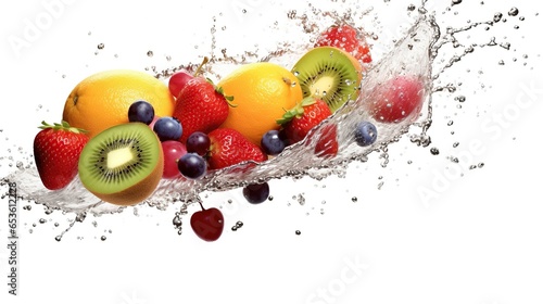 fruits with water splash on white background  fresh  water  fruit  food  background  citrus  splash  liquid  drop  