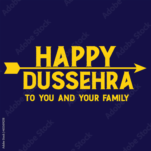 Happy Dussehra vector template with arrow