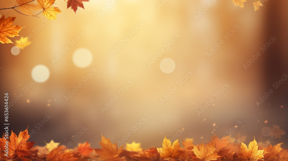 Autumn background with autumn leaves falling down Autumn background with autumn leaves falling down