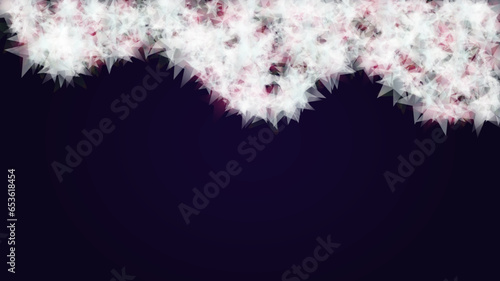 Vector Magical Glowing Background with Silver and Purple Falling Stars on Black. Christmass and New Year Poster. Glittery Confetti Frame. Sparkle Star Night Banner Design.