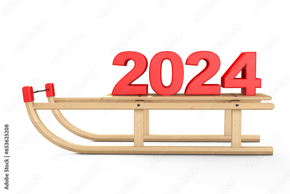 Classic Wooden Sledge With 2024 New Year Sign 3d Rendering Stock   1000 F 653625208 Z6qgQVzzM7JbSEqAeONyxhOHJY8za9pD 