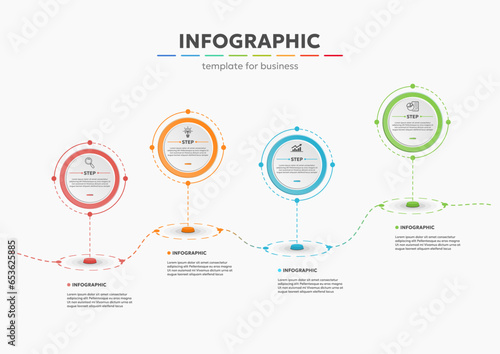 Infographic  Steps  template business.   presentation Concept Timeline diagram , vector 