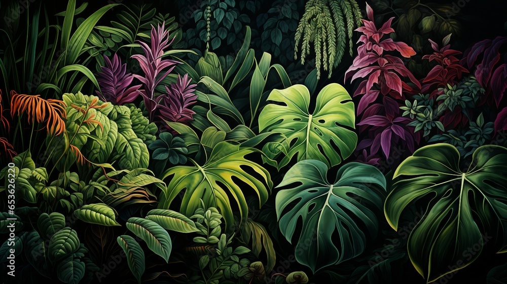 Fototapeta premium tropical plants in the garden