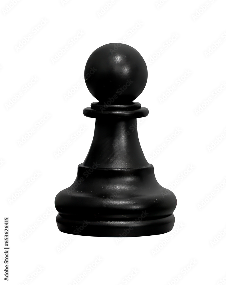 black chess pawn on transparent background black chess pawn on transparent background