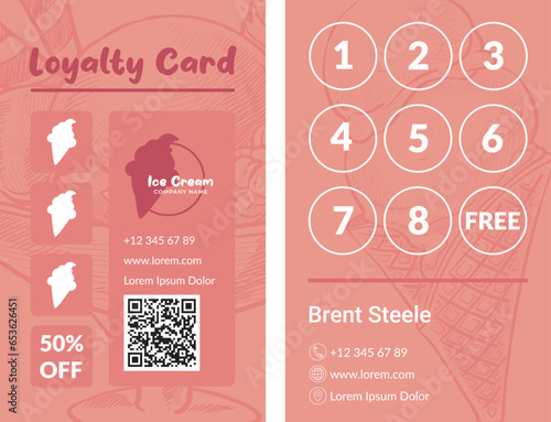 Loyalty card with fifty percent reduction of price