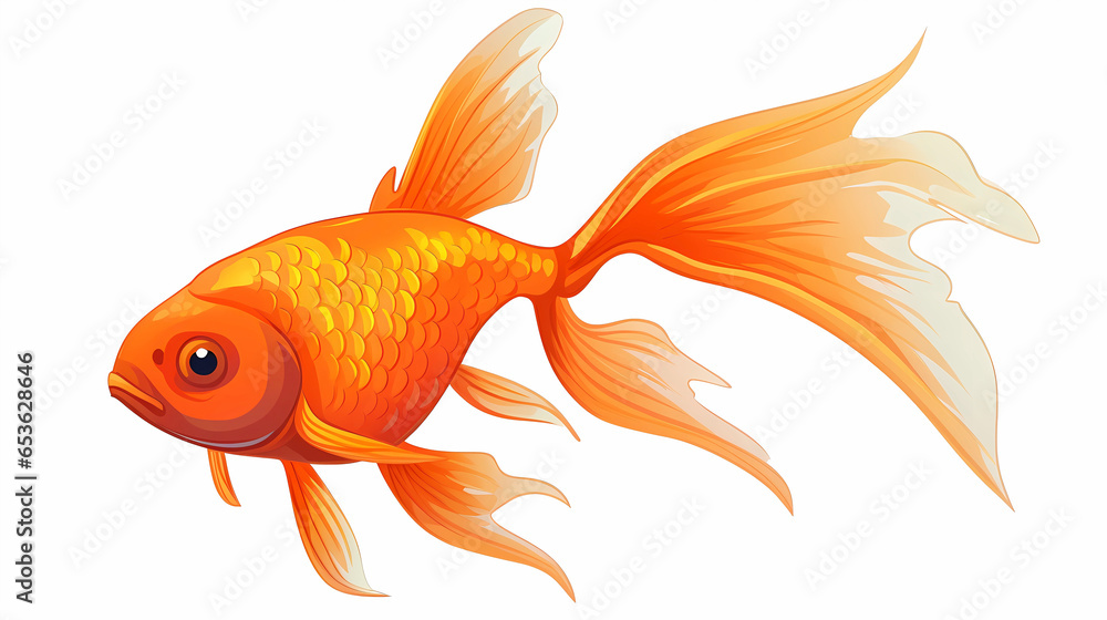 Hand drawn cartoon goldfish illustration
Hand drawn cartoon goldfish illustration