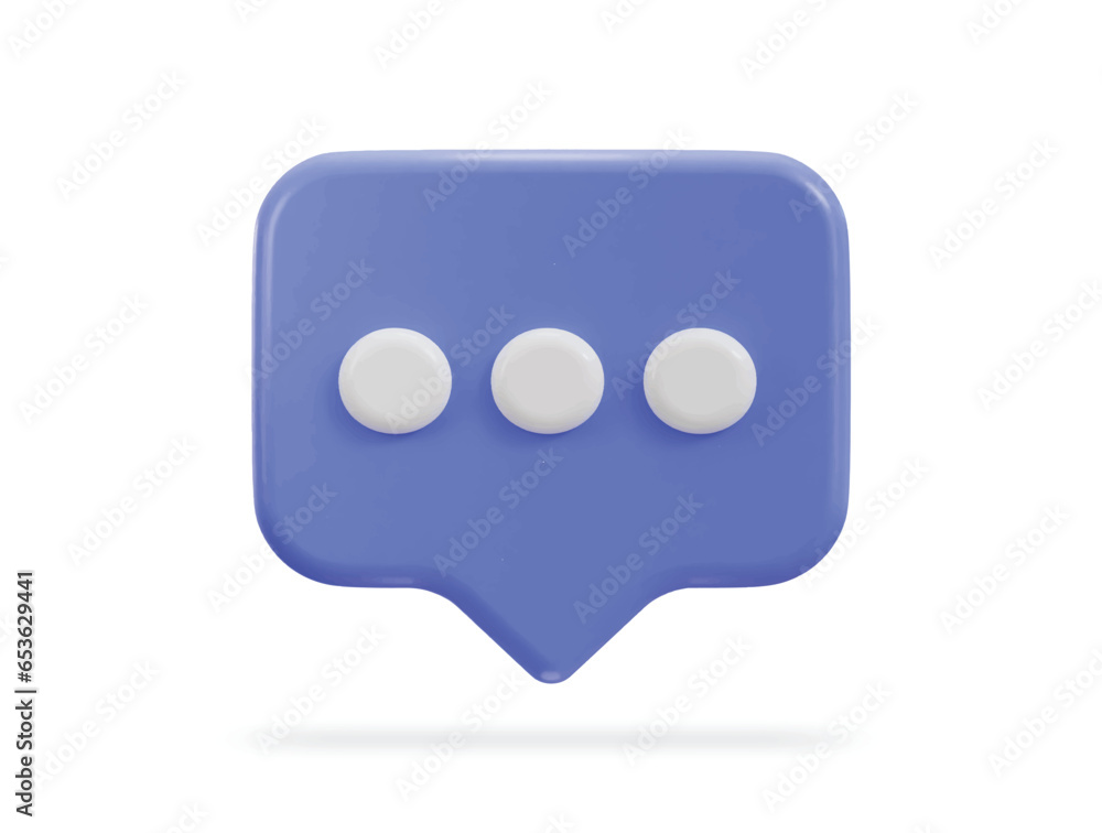 Fototapeta premium chatting commination Speech bubble 3d icon