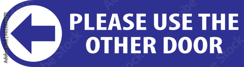 Use the other door notice vector