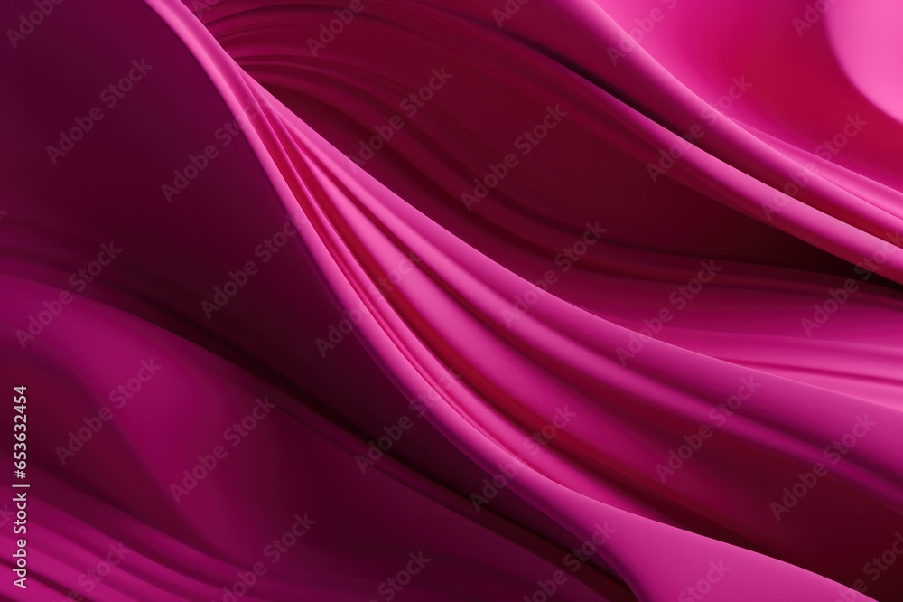Fototapeta premium pink magenta wavy 3d mesh cgi background. Neon glowing dynamic abstract backdrop. Liquid glossy texture.