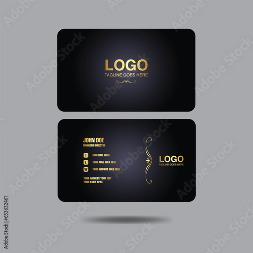  minimalist luxurious business card design with Mockup Vector illustration luxurious Business Card for business and personal use template modern and clean style.