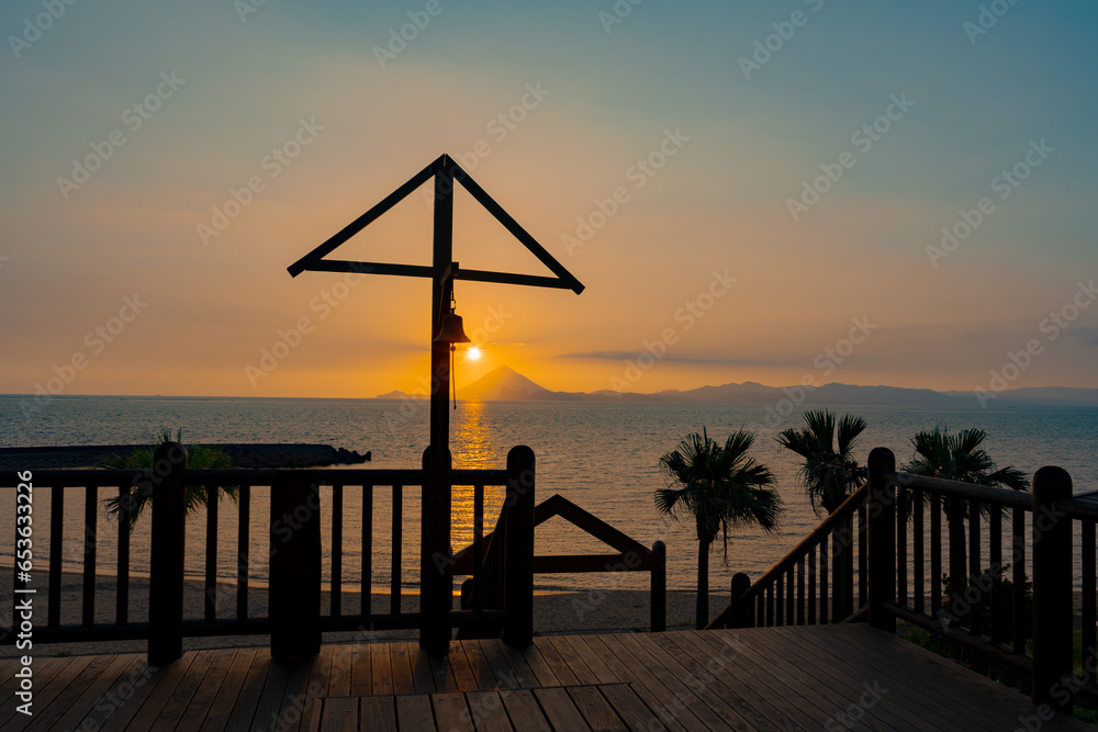 大浜海浜公園からの夕陽