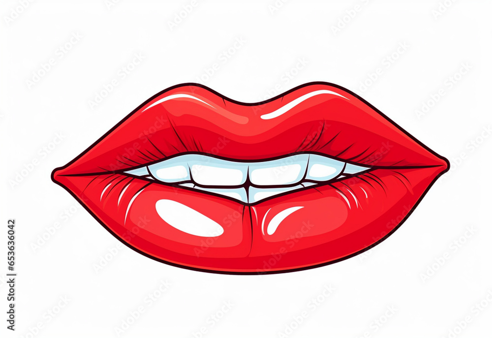 lips isolated on white background lips isolated on white background