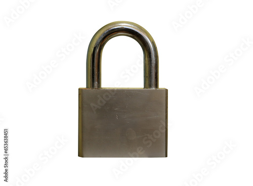 padlock isolated on transparent background