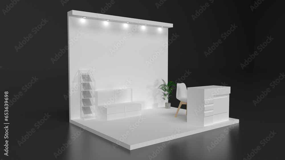 12 feet by 8 feet Exhibition Stall 3d Render with out Branding 12 feet by 8 feet Exhibition Stall 3d Render with out Branding