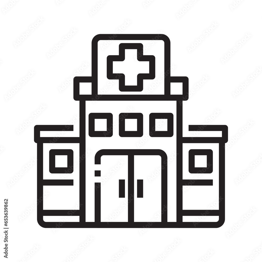 Icon for Hospital building, Healthcare facility, Medical center