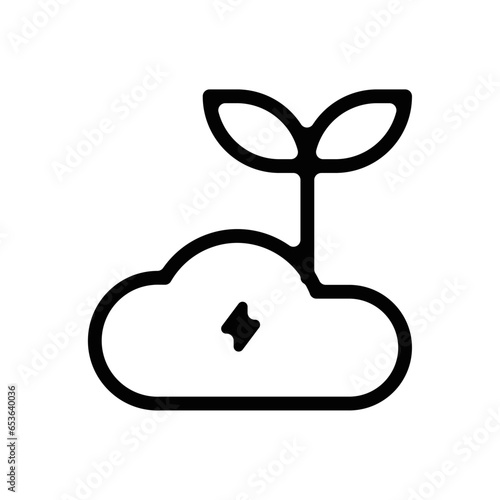 picto logo icones et symbole ecologie nuage pluie energie eau couleur bleu et vert nature epais