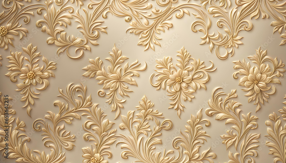 Luxury fashionable design background material with golden floral pattern. Luxury fashionable design background material with golden floral pattern.