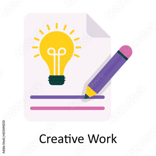 Creative Work vector Flat Icon Design illustration. Symbol on White background EPS 10 File 