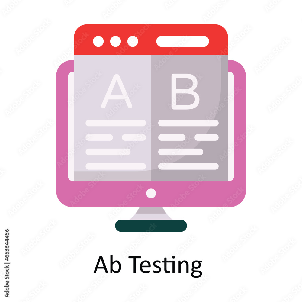 Ab Testing vector Flat Icon Design illustration. Symbol on White background EPS 10 File Ab Testing vector Flat Icon Design illustration. Symbol on White background EPS 10 File
