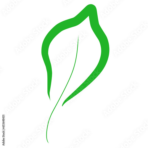Leaf line icon